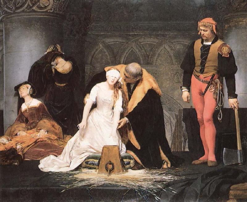 Paul Delaroche The execution of Lady Jane Grey oil painting picture